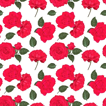Artwork thumbnail, Red Roses Pattern by mariapirogova