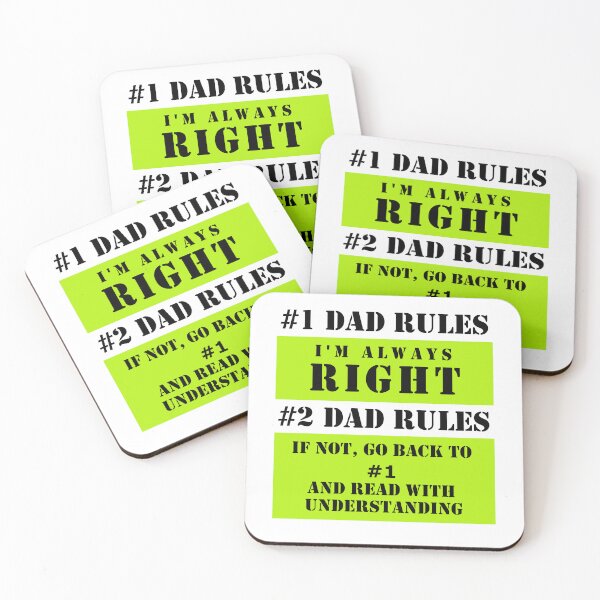 Item preview, Dad Is Always Right - Dad Rules designed and sold by K0tK0tu.