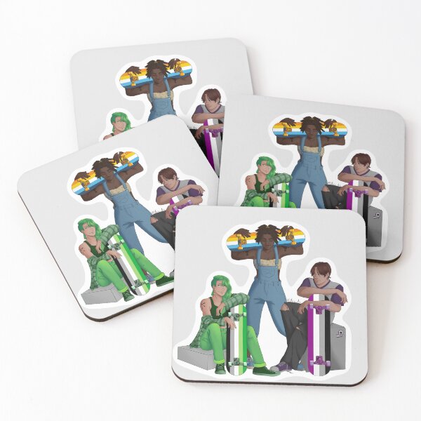 Item preview, Aro Ace and AroAce as Skaters collection Sticker designed and sold by Agio-art.