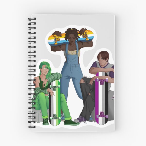 Item preview, Aro Ace and AroAce as Skaters collection Sticker designed and sold by Agio-art.