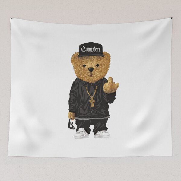 Aperçu de l'œuvre Bear Compton Los Angeles USA créée et vendue par Clothing-Flipo.