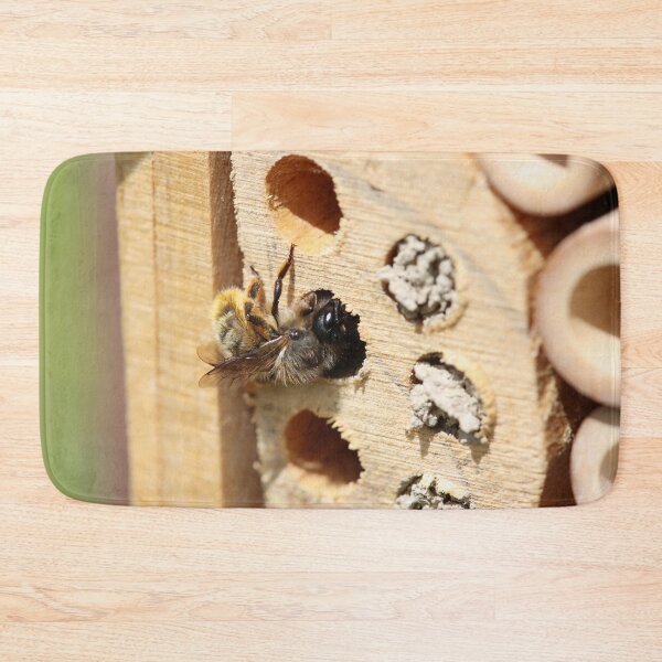 Item preview, Mason bee sealing her nest tube designed and sold by GreyFeatherPhot.
