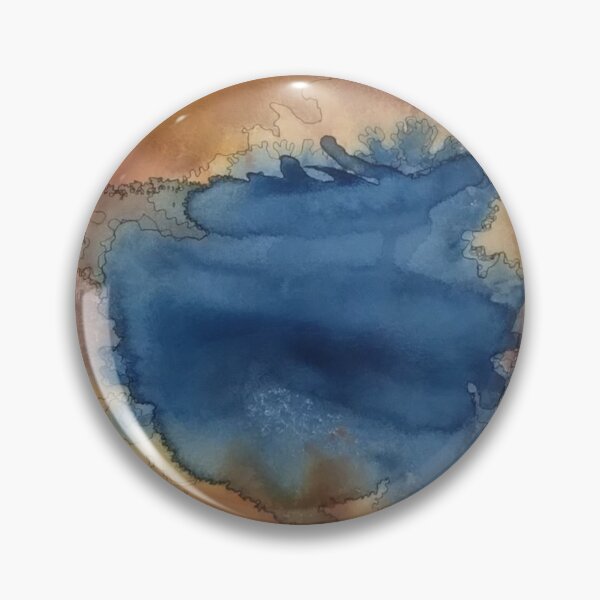 Item preview, Yellowstone Hydrothermal Pool #12 watercolor and ink painting designed and sold by ChillonLeachArt.