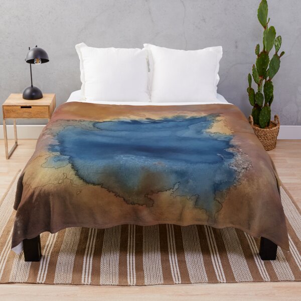 Item preview, Yellowstone Hydrothermal Pool #12 watercolor and ink painting designed and sold by ChillonLeachArt.