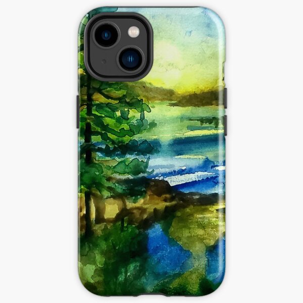 Big Bear Lake through the Forest Trees iPhone Tough Case
