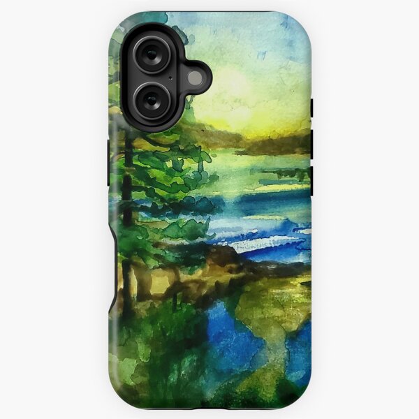 Big Bear Lake through the Forest Trees iPhone Tough Case