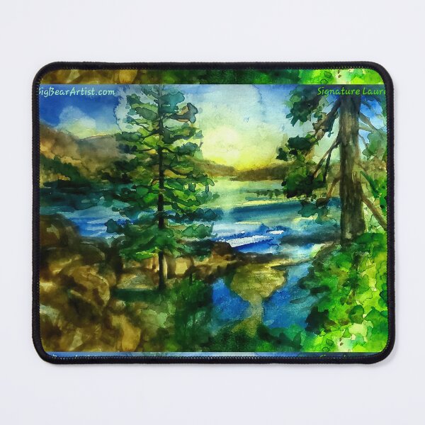 Item preview, Big Bear Lake through the Forest Trees designed and sold by signaturelaurel.