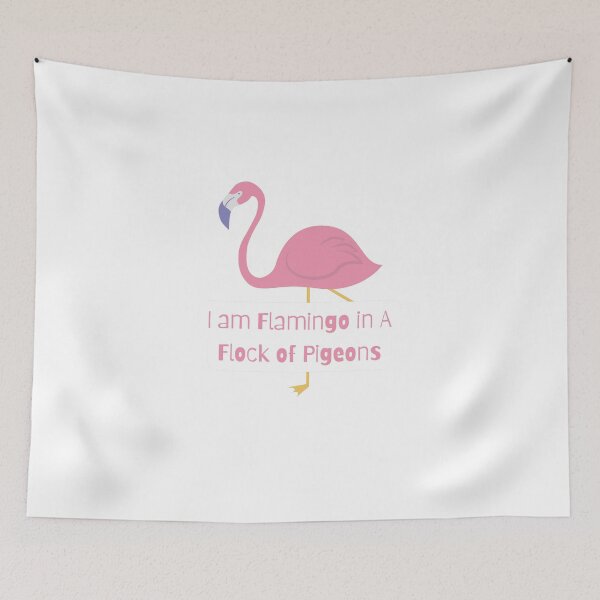 Item preview, I Am Flamingo In A Flock Of Pigeons designed and sold by azy2shop.