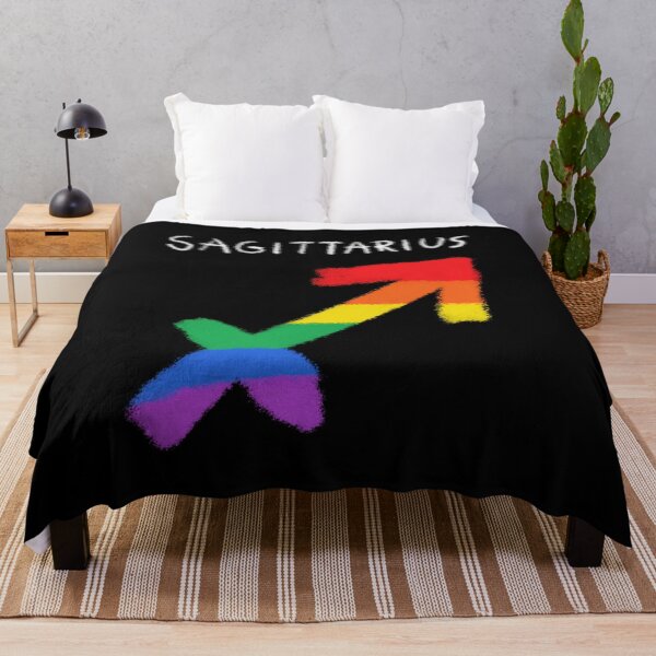 Item preview, Sagittarius Zodiac Sign Gay Lesbian LGBT Pride Rainbow Flag designed and sold by aronia.