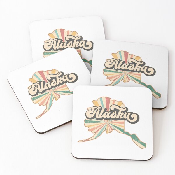 Item preview, Alaska Fan Retro State, Vintage Groovy Alaska Map, Distressed America Gift designed and sold by Cátia Lima.