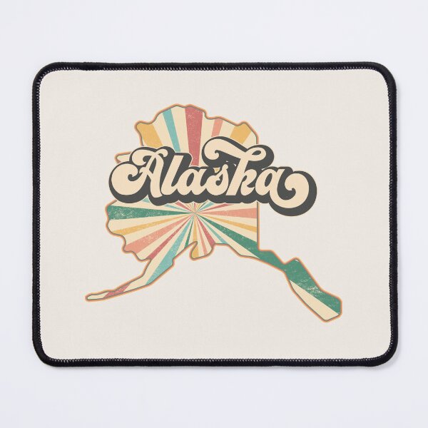 Item preview, Alaska Fan Retro State, Vintage Groovy Alaska Map, Distressed America Gift designed and sold by Cátia Lima.