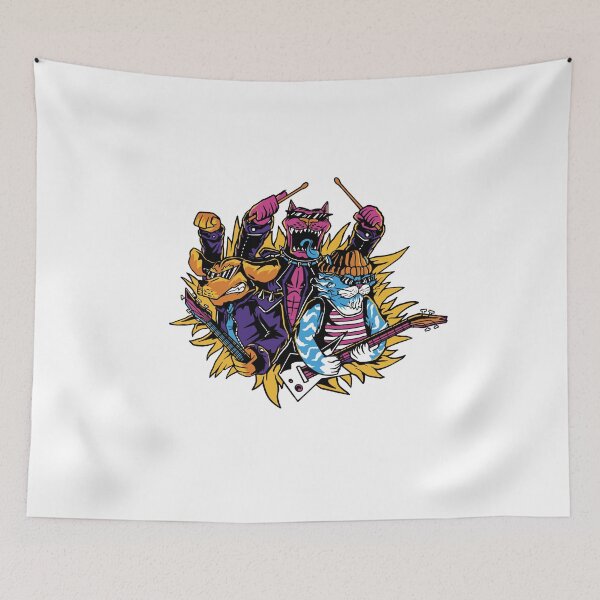 Item preview, \cats-and-dogs-rock-band-t-shirt-design designed and sold by JAMALSTORE92.