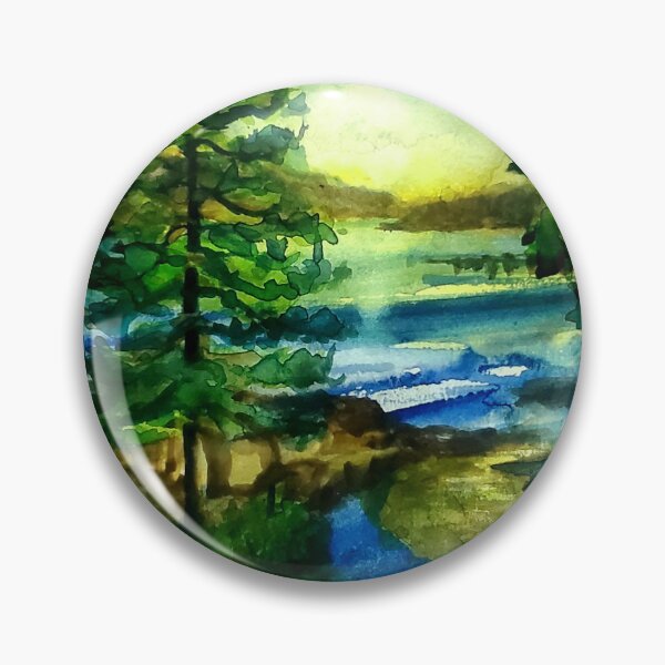 Item preview, Big Bear Lake through the Forest Trees designed and sold by signaturelaurel.