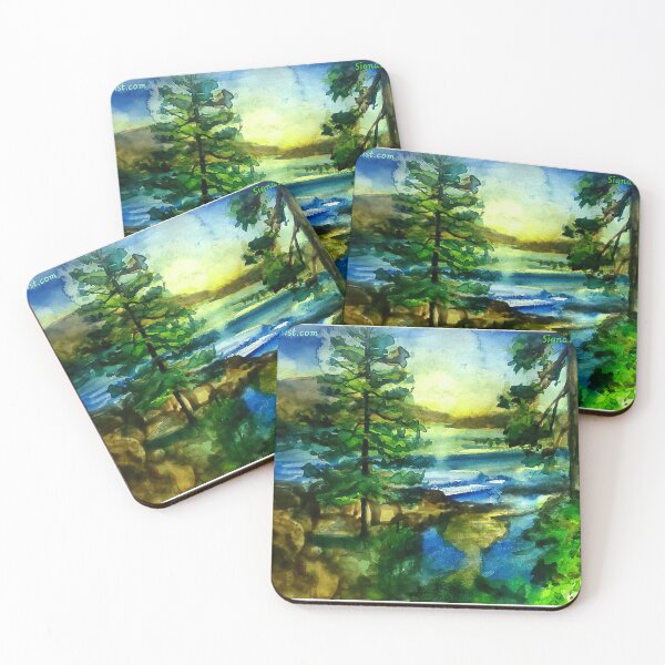 Item preview, Big Bear Lake through the Forest Trees designed and sold by signaturelaurel.