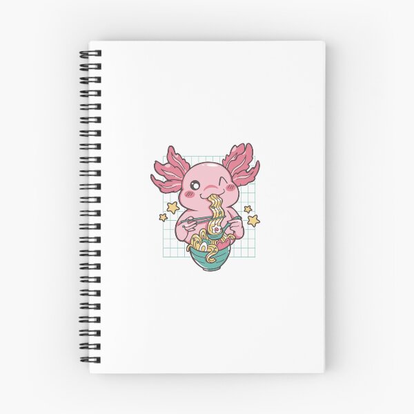 Item preview, kawaii-axolotl-ramen-cartoon-t-shirt-design. designed and sold by JAMALSTORE92.
