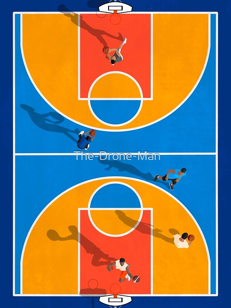 "Basketball Park Streetball Basketball Court Illustration " Poster