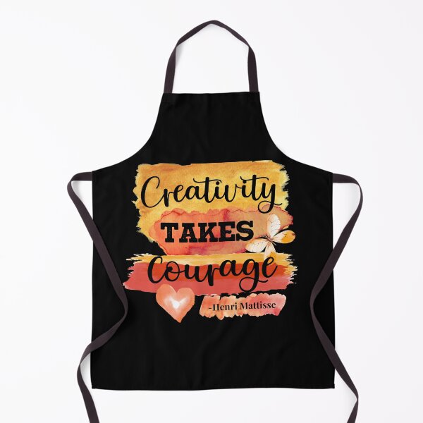 Item preview, Creativity takes courage Henri Mattisse quote with watercolors designed and sold by EvergreenWhimsy.