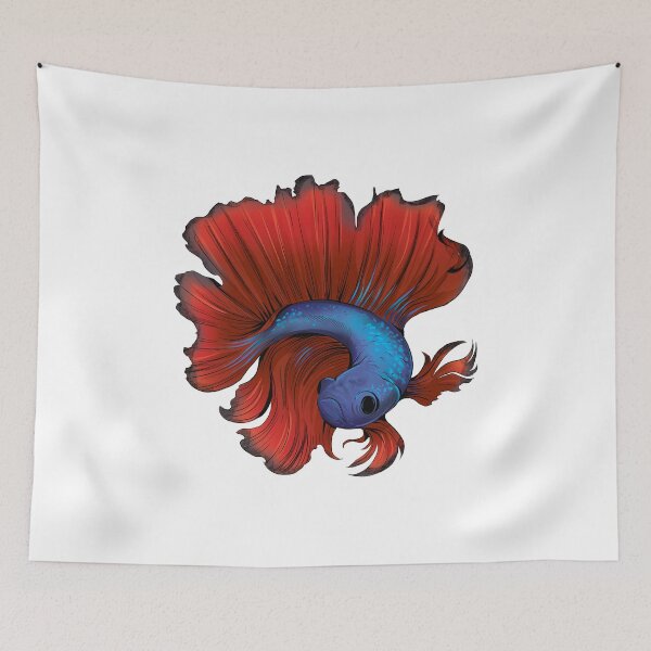 Item preview, betta-fish-illustration-t-shirt-design. designed and sold by JAMALSTORE92.