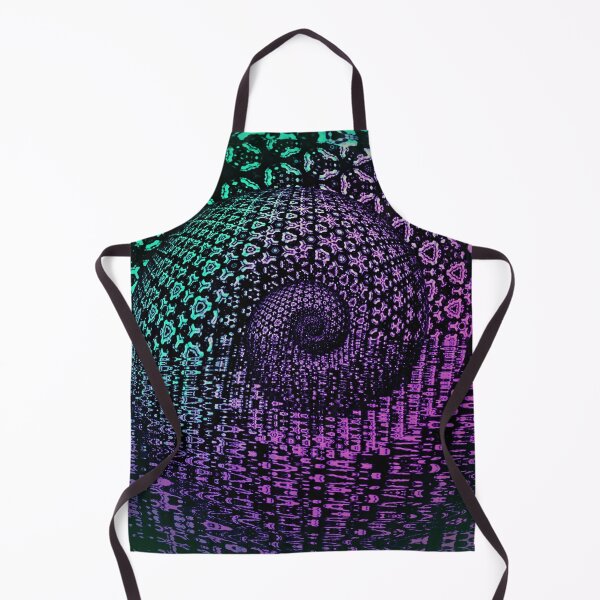 Aperçu de l'œuvre Art fractal en spirale rose et vert néon cool créée et vendue par hatodesigns.