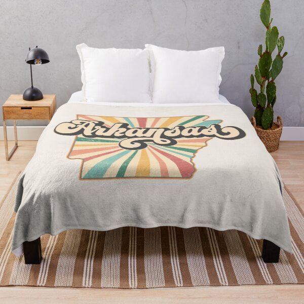 Item preview, Arkansas Fan Retro State, Vintage Groovy Arkansas Map, Distressed America Gift designed and sold by Cátia Lima.