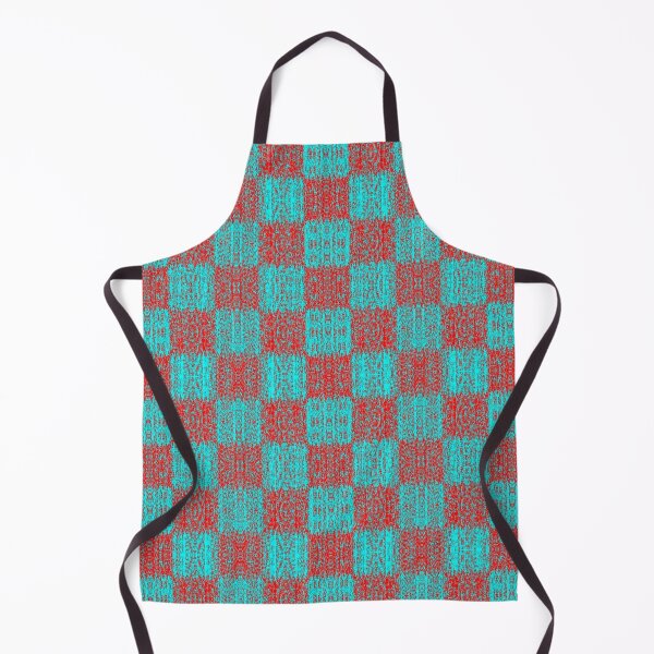 Item preview, Abstract Red & Teal Checked Fractal Board designed and sold by SXW Designs.