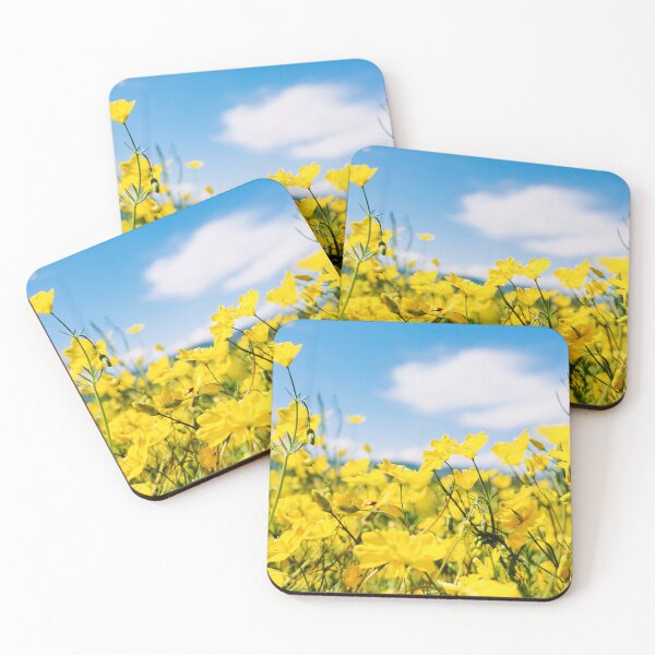 Item preview, Yellow Meadow Flowers with Blue Sky designed and sold by katiamelnik.