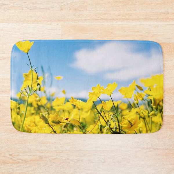 Item preview, Yellow Meadow Flowers with Blue Sky designed and sold by katiamelnik.