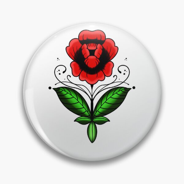 Item preview, American traditional flower designed and sold by PopPunkGranny.