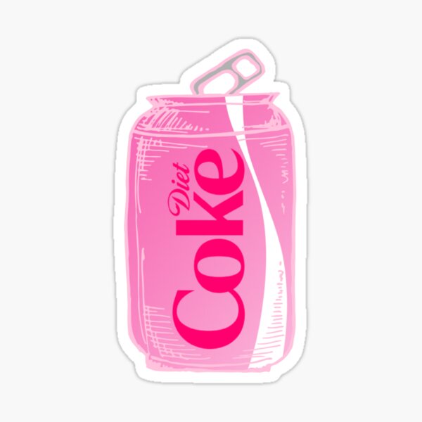pink soda can Sticker