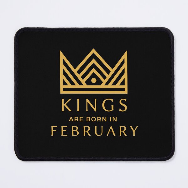 Item preview, Kings are born in February- Golden Text Birthday Design for men designed and sold by DesignsbyMona.