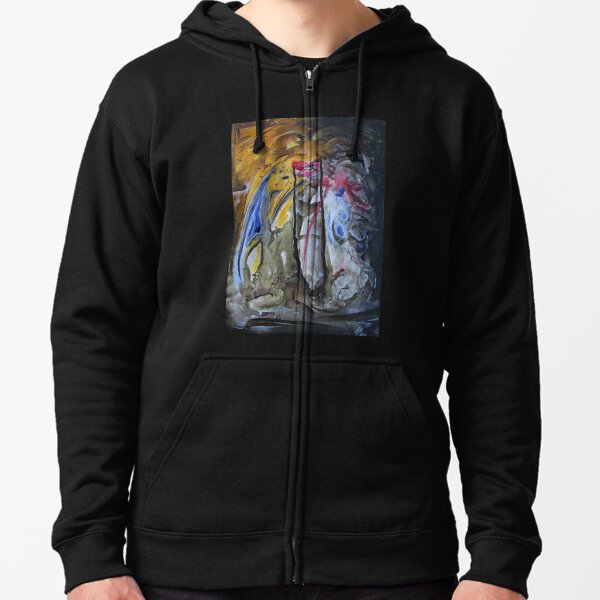 off center zipper hoodie
