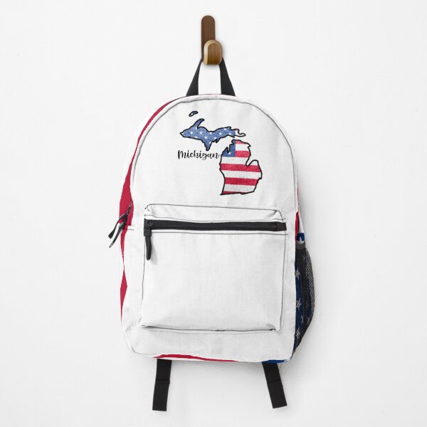Item preview, Michigan State Outline with Patriotic USA American Flag designed and sold by Gsallicat.