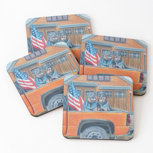 Item preview, Patriotic Pickup with Dogs designed and sold by SierraReighArt.