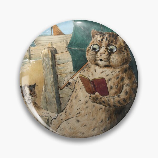 Cat Reading a Book by Louis Wain Art Print for Sale by Artyblender