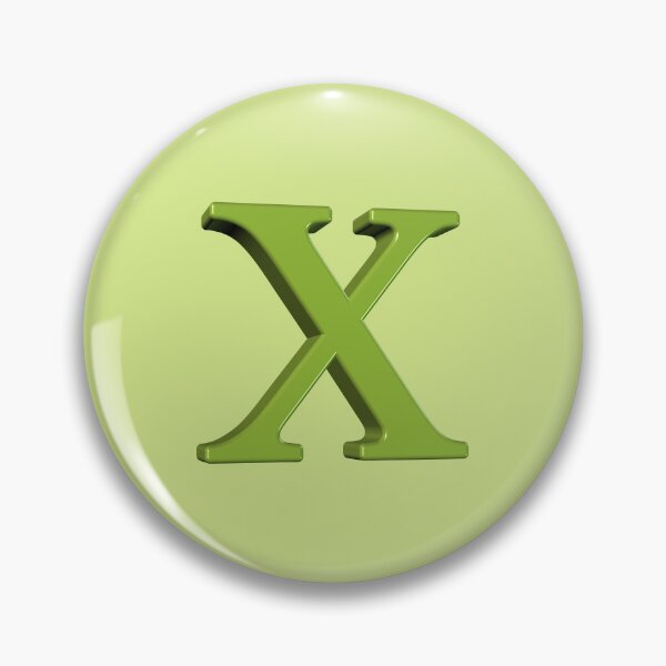 Item preview, The Letter X Dimensional Green on Light Green 5748 designed and sold by Art in My Loft.
