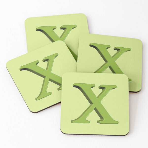 Item preview, The Letter X Dimensional Green on Light Green 5748 designed and sold by Art in My Loft.