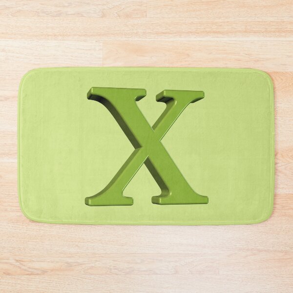 Item preview, The Letter X Dimensional Green on Light Green 5748 designed and sold by Art in My Loft.