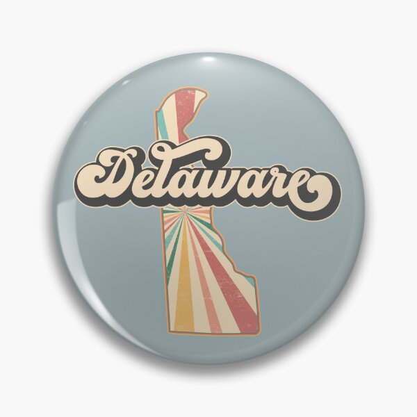 Item preview, Delaware Fan Retro State, Vintage Groovy Delaware Map, Distressed America Gift designed and sold by Cátia Lima.
