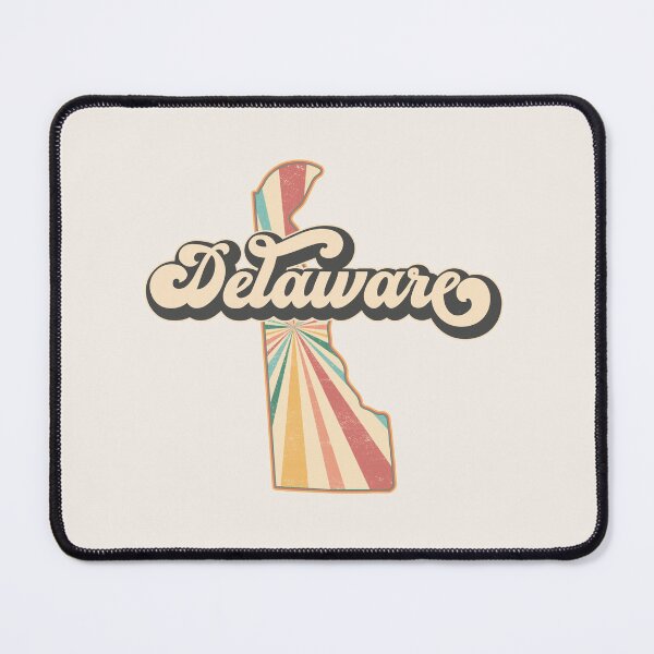 Item preview, Delaware Fan Retro State, Vintage Groovy Delaware Map, Distressed America Gift designed and sold by Cátia Lima.