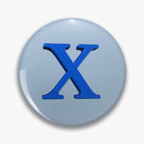 Item preview, The Letter X Dimensional Blue on Light Blue 5748 designed and sold by Art in My Loft.