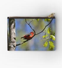 Male Scarlet Tanager Zipper Pouch