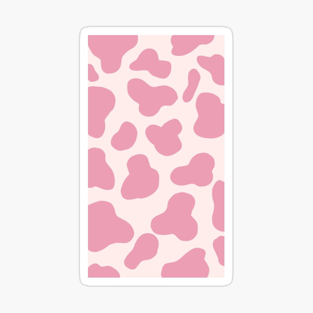 Aesthetic Pink Cow Print Wallpaper