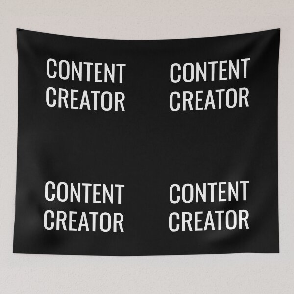 Item preview, Content Creator | Happy Face | Black designed and sold by HappyFaceCo.