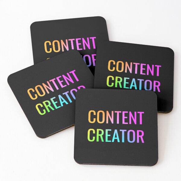 Item preview, Content Creator | Happy Face | Rainbow Black  designed and sold by HappyFaceCo.