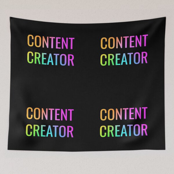Item preview, Content Creator | Happy Face | Rainbow Black  designed and sold by HappyFaceCo.