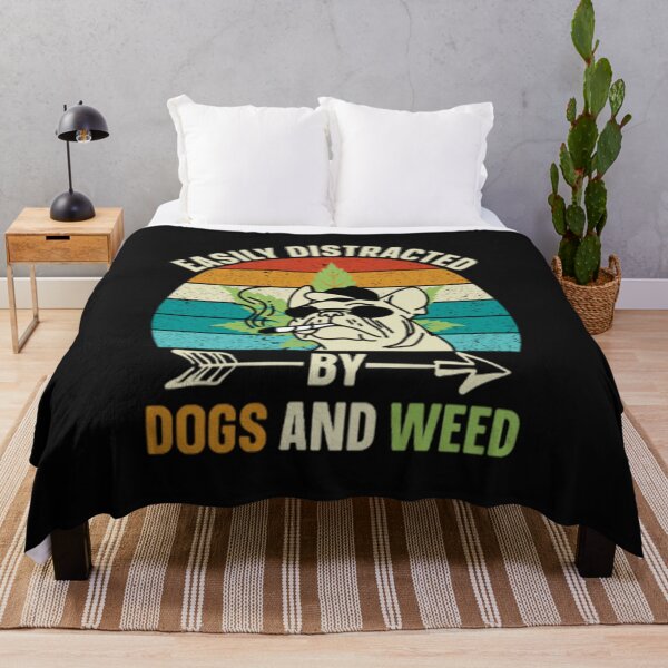Item preview, Easily Distracted by Dogs and weed,Tishirt For dog lovers and weed T-shirt designed and sold by DIMATLOVER.