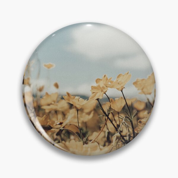 Item preview, Vintage Yellow Meadow Flowers with Blue Sky designed and sold by katiamelnik.