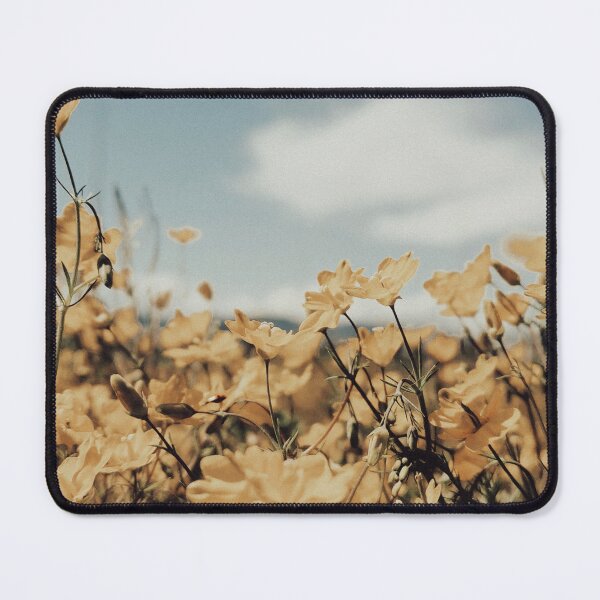 Item preview, Vintage Yellow Meadow Flowers with Blue Sky designed and sold by katiamelnik.