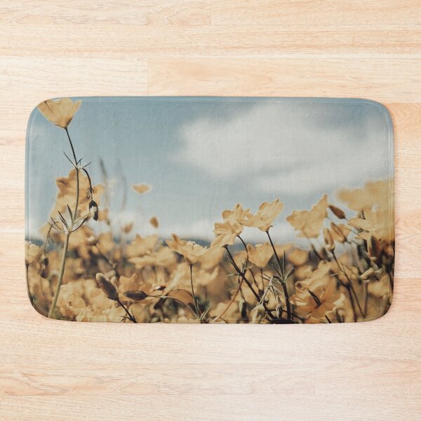 Item preview, Vintage Yellow Meadow Flowers with Blue Sky designed and sold by katiamelnik.