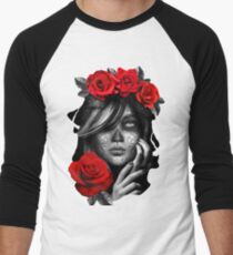 Day Of The Dead Woman Baseball ¾ Sleeve T-Shirt